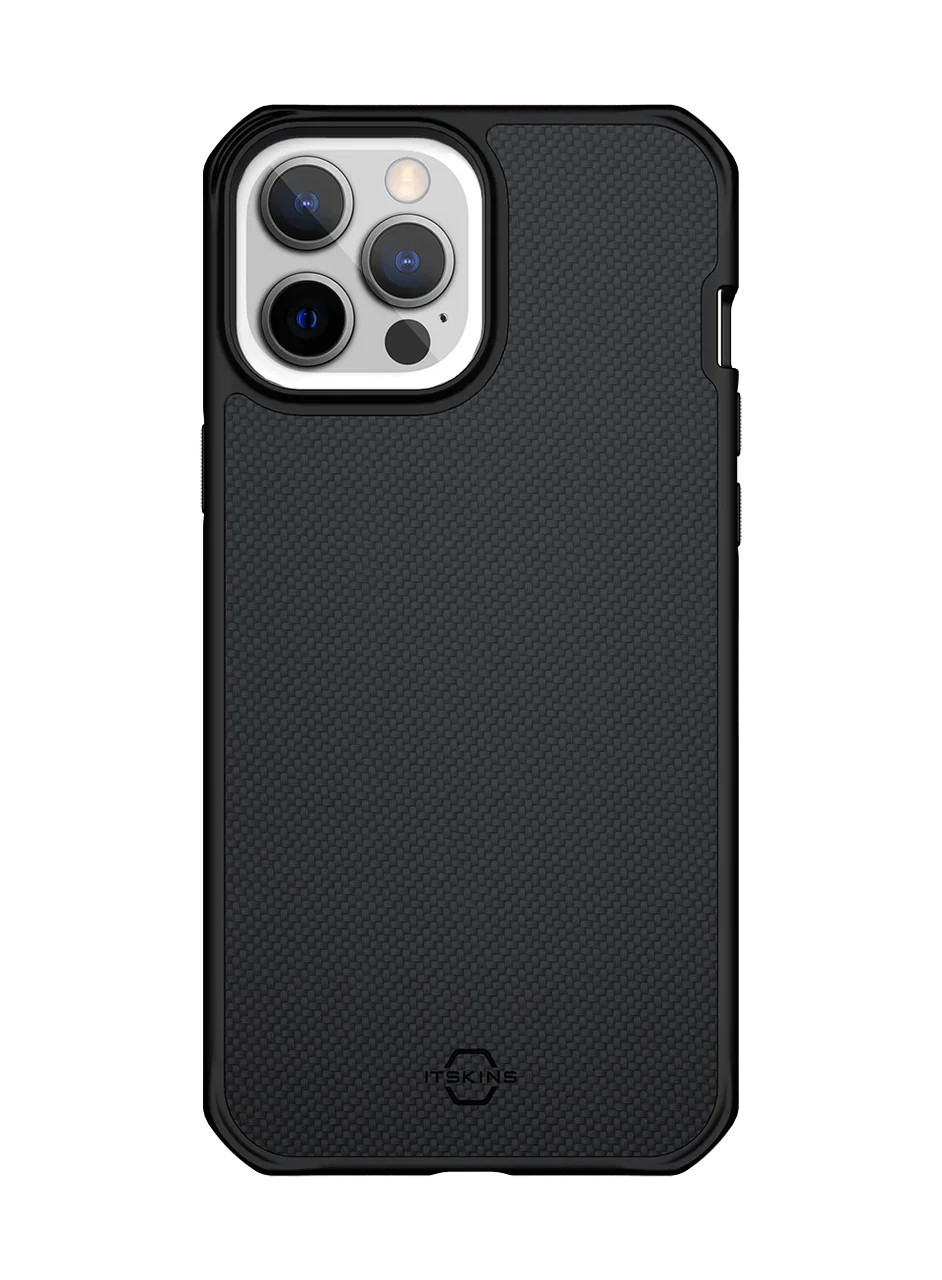 Itskins Hybrid Ballistic iPhone 13 Pro Case - Black - Tashqila Itskins Hybrid Ballistic iPhone 13 Pro Case - Black - Tashqila